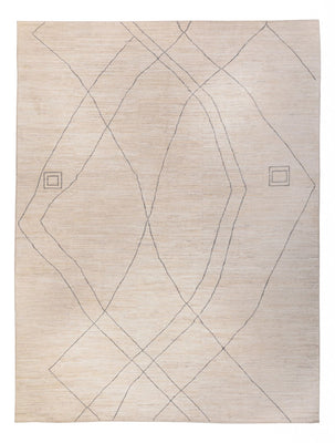 Designer Teppich - 410 x 310 cm - hellblau