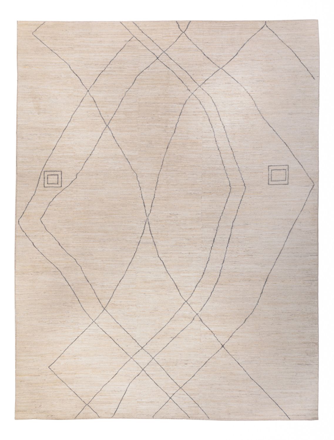 Designer Teppich - 410 x 310 cm - hellblau