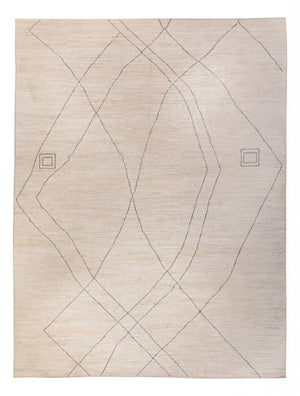 Designer Teppich - 410 x 310 cm - hellblau