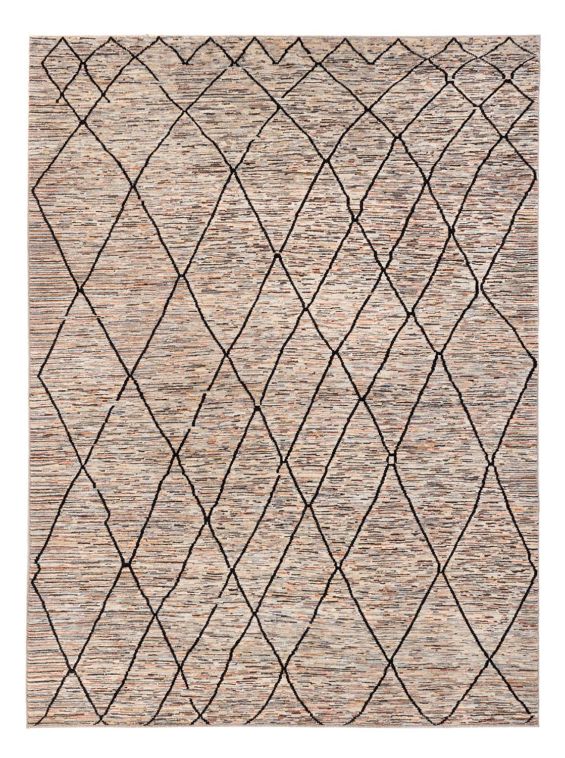 Designer Teppich - 284 x 218 cm - dunkelbeige