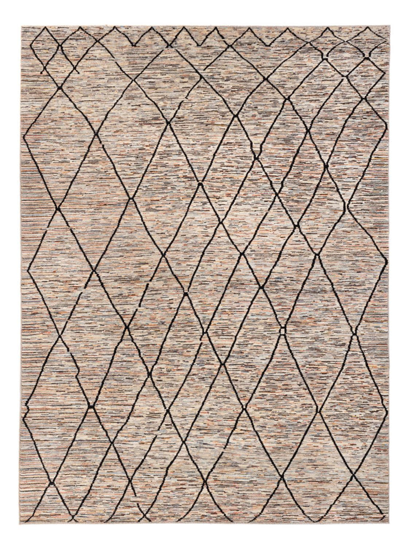 Designer Teppich - 284 x 218 cm - dunkelbeige