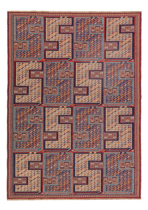 Kelim Teppich - Oriental - Soumak - 217 x 157 cm - mehrfarbig