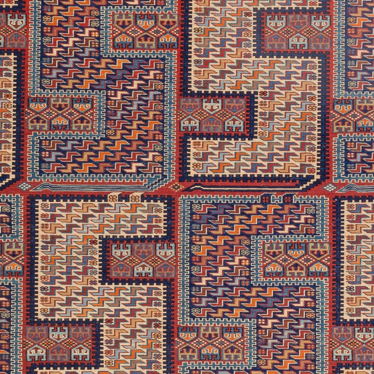 Kelim Teppich - Oriental - Soumak - 217 x 157 cm - mehrfarbig