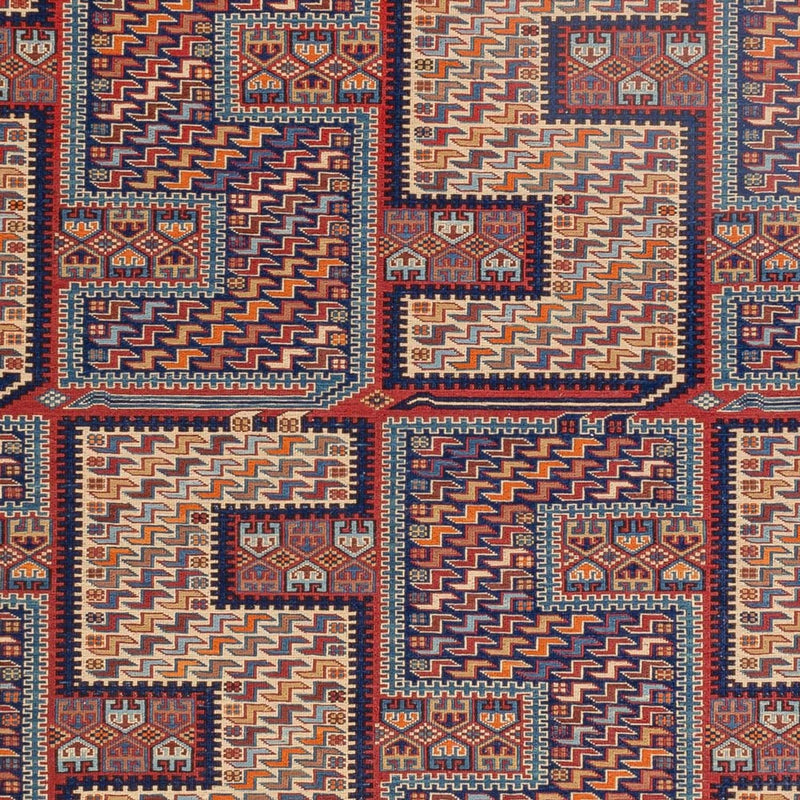 Kelim Teppich - Oriental - Soumak - 217 x 157 cm - mehrfarbig