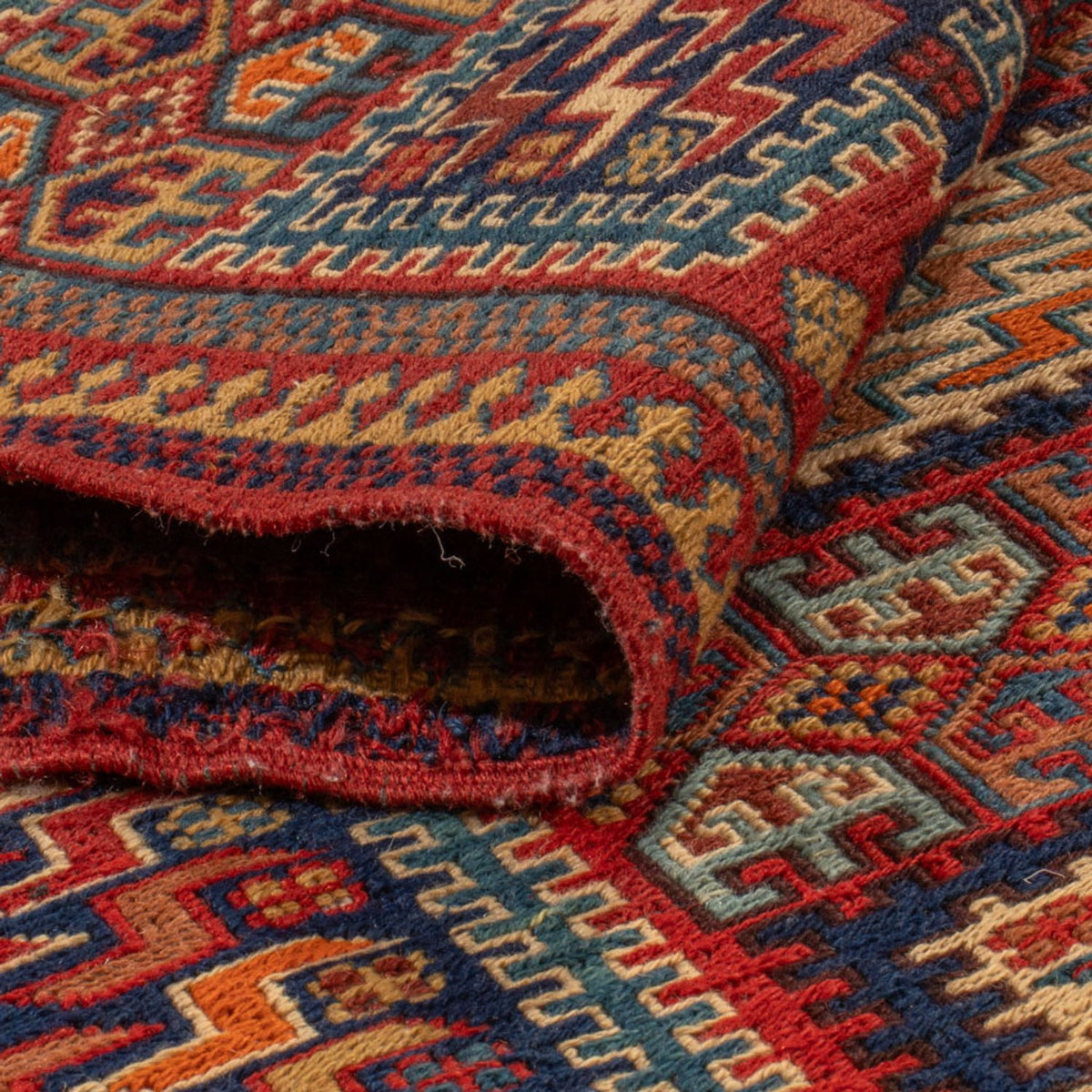 Kelim Teppich - Oriental - Soumak - 217 x 157 cm - mehrfarbig