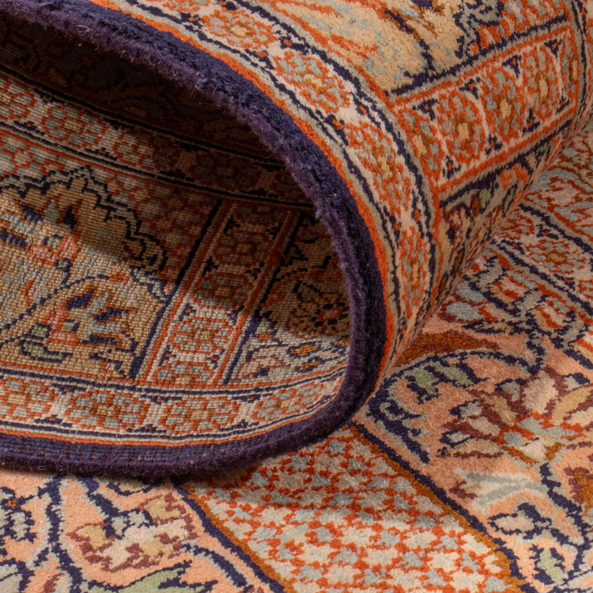 Läufer Seiden - Kaschmir Seide - 237 x 79 cm - beige