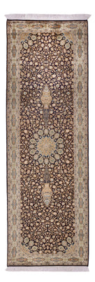 Läufer Seiden - Kaschmir Seide - 255 x 81 cm - dunkelbeige