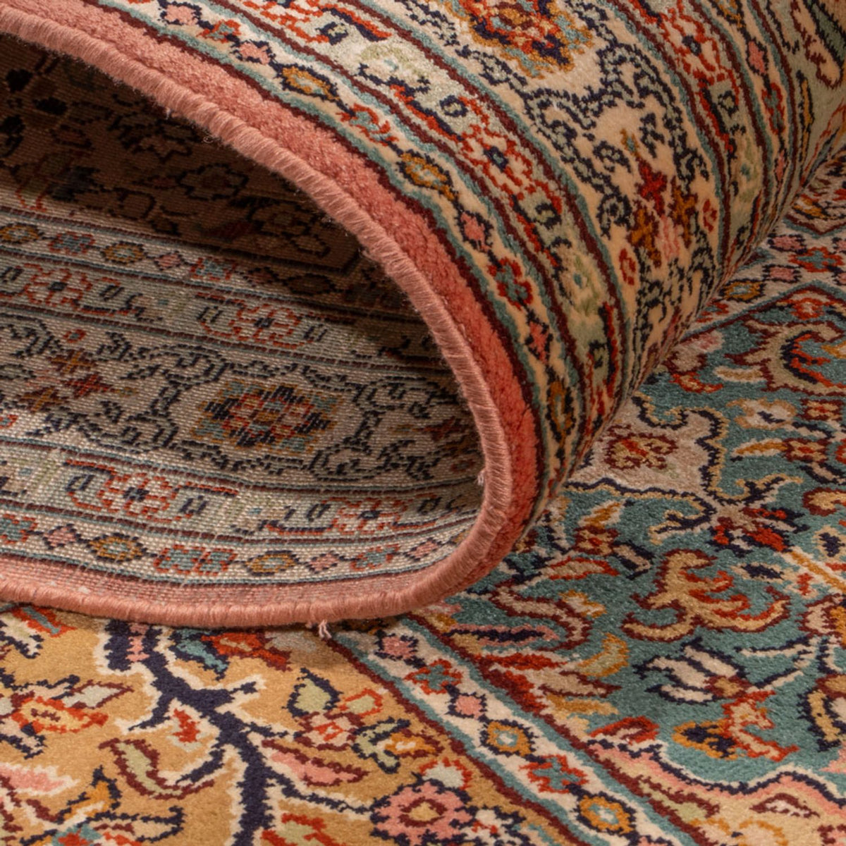 Läufer Seiden - Kaschmir Seide - 280 x 80 cm - dunkelbeige