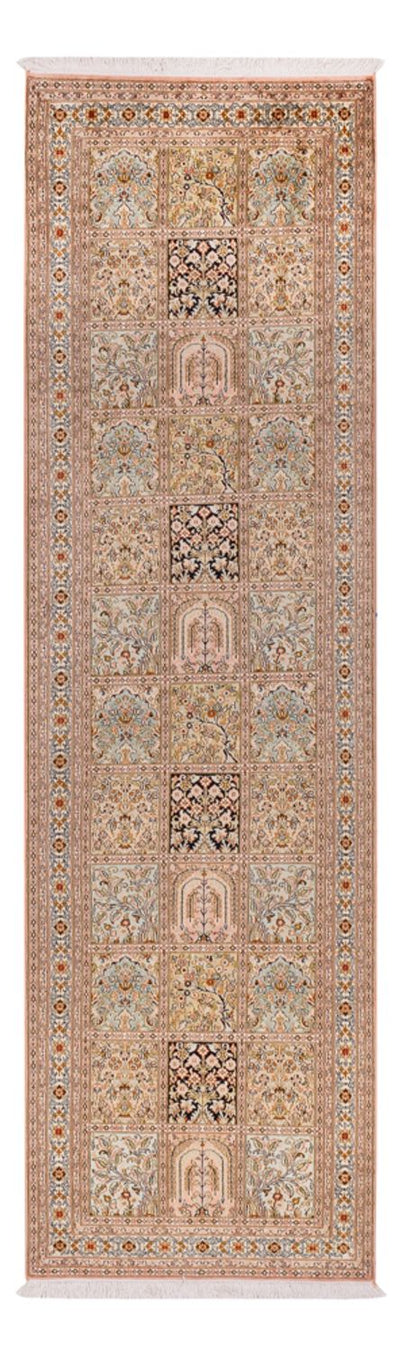 Kasjmir zijde tapijt 79x282cm - Oosters tapijt - meerkleurig