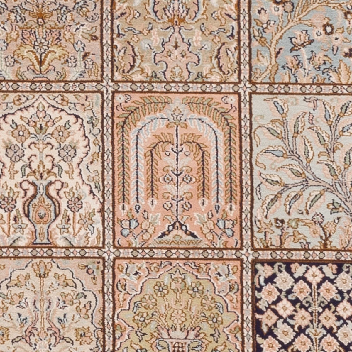 Läufer Seiden - Kaschmir Seide - 304 x 77 cm - mehrfarbig