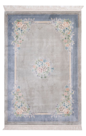 Zijden tapijt - China zijde - 185 x 123 cm - grijs