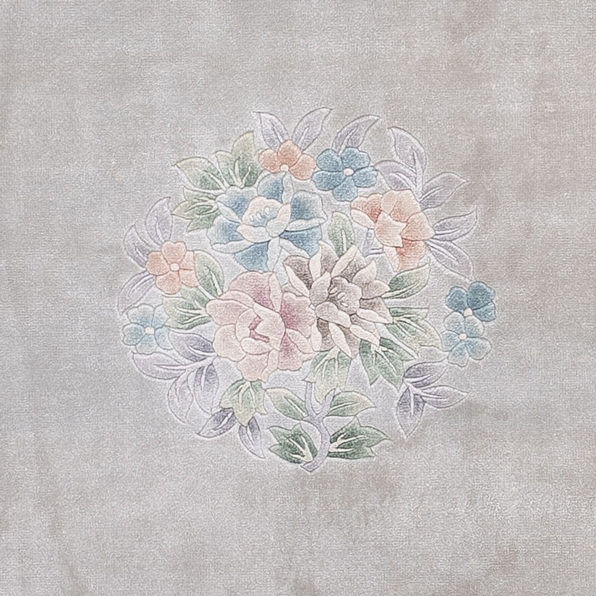 Zijden tapijt - China zijde - 185 x 123 cm - grijs