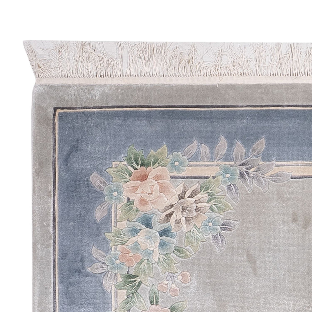 Zijden tapijt - China zijde - 185 x 123 cm - grijs