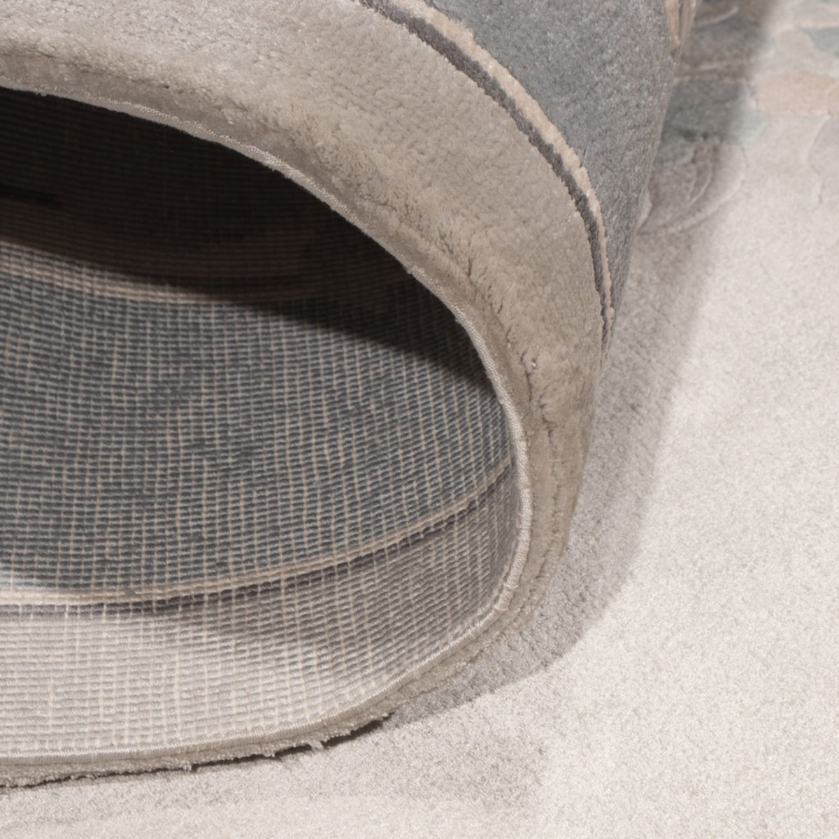 Zijden tapijt - China zijde - 185 x 123 cm - grijs