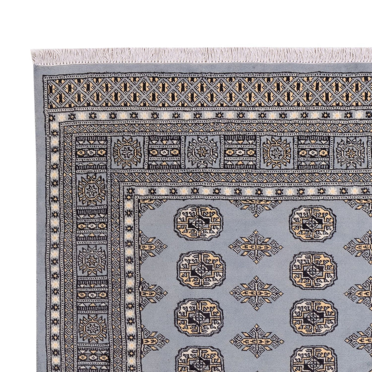 Afghaans tapijt - Bukhara - 300 x 204 cm - lichtgrijs