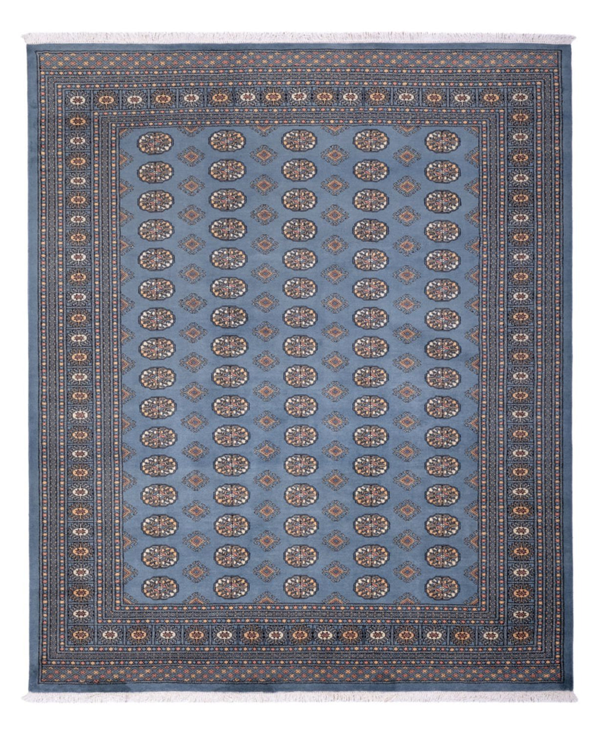 Afghaans tapijt - Bukhara - 305 x 249 cm - lichtblauw