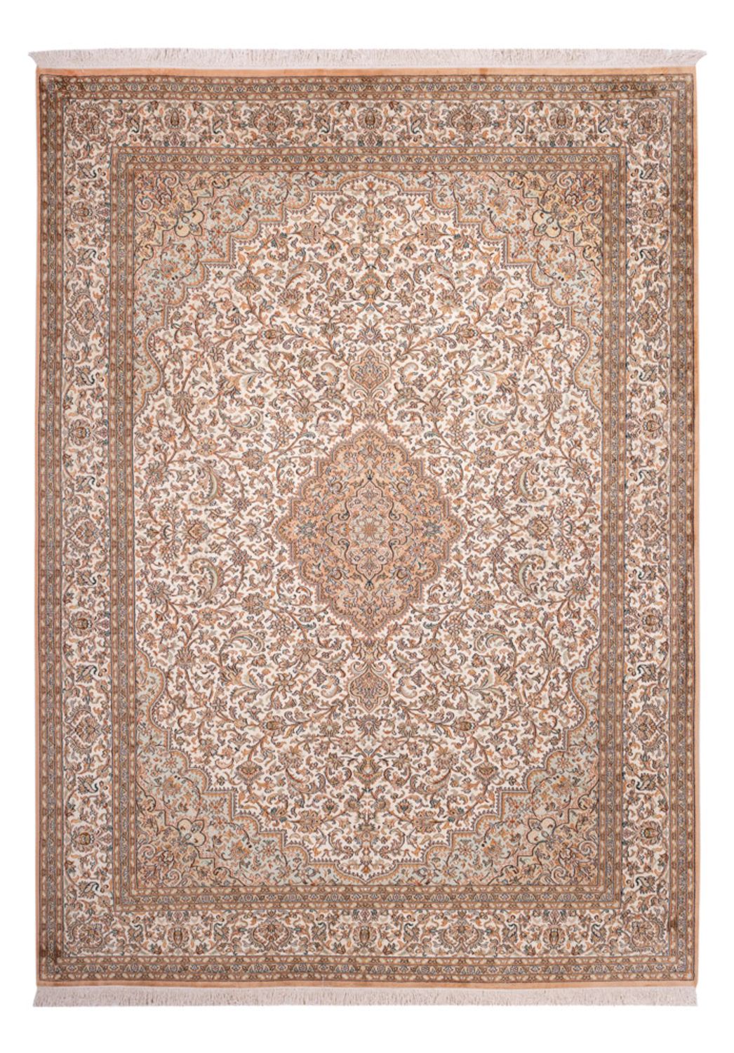 Zijden tapijt - Kashmir Silk - 290 x 205 cm - zand