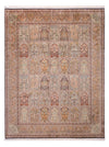 Kasjmir zijde Tapijt 242x308cm - Oosters Tapijt - Rechthoekig / Donker beige / 242 x 308 cm Rechthoekig