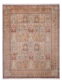 Zijden tapijt - Kashmir Silk - 308 x 242 cm - donker beige