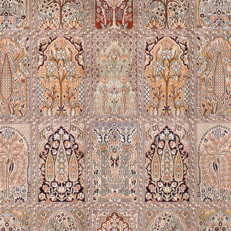 Zijden tapijt - Kashmir Silk - 308 x 242 cm - donker beige