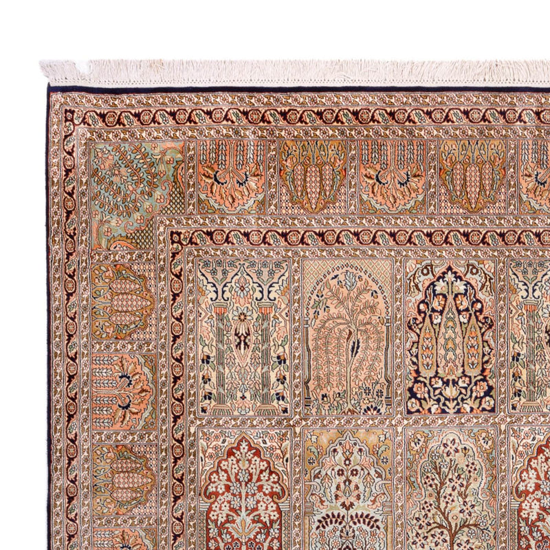 Zijden tapijt - Kashmir Silk - 308 x 242 cm - donker beige