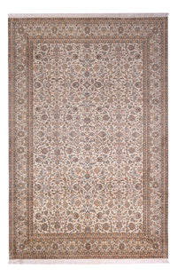 Zijden tapijt - Kashmir Silk - 326 x 216 cm - donker beige