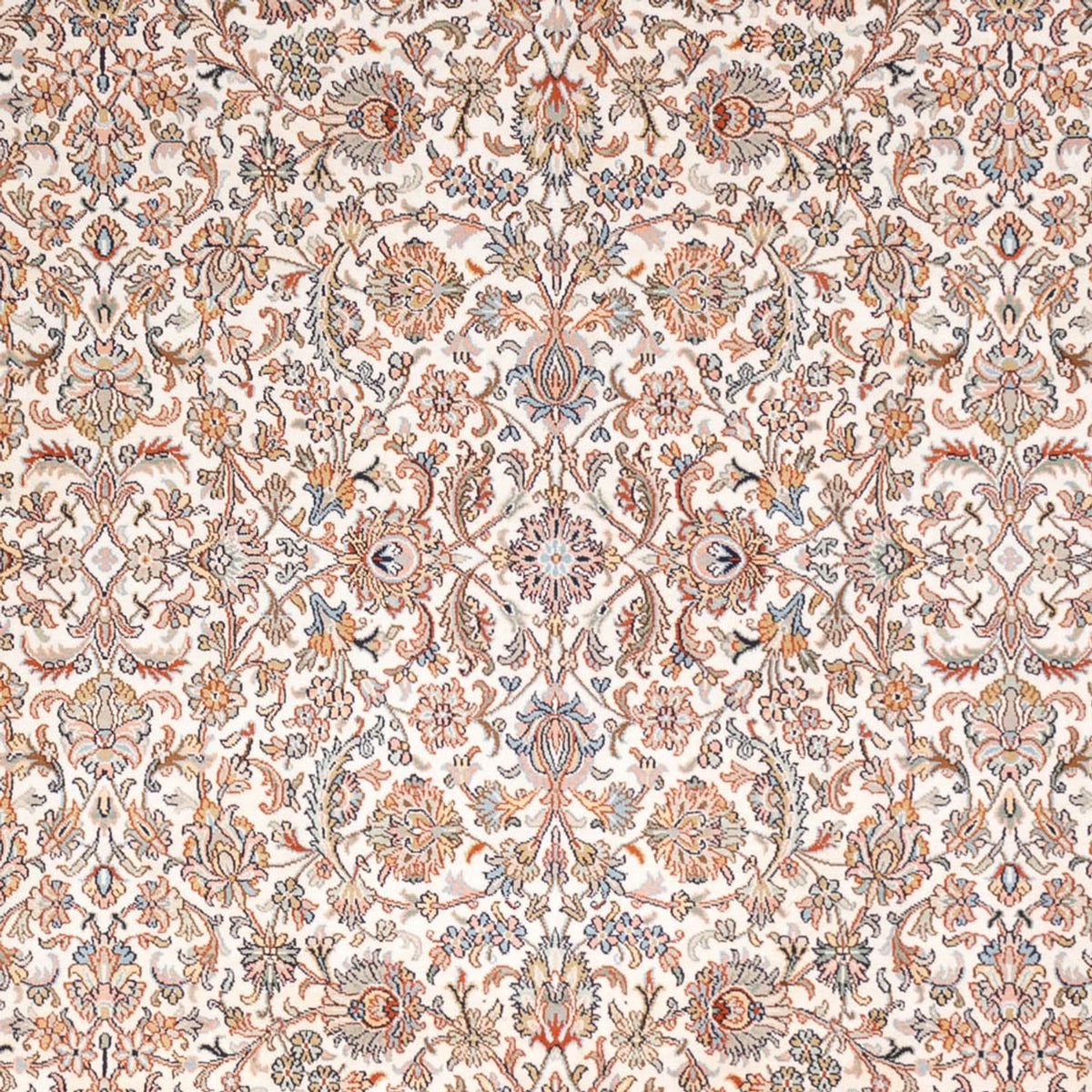 Zijden tapijt - Kashmir Silk - 318 x 216 cm - donker beige