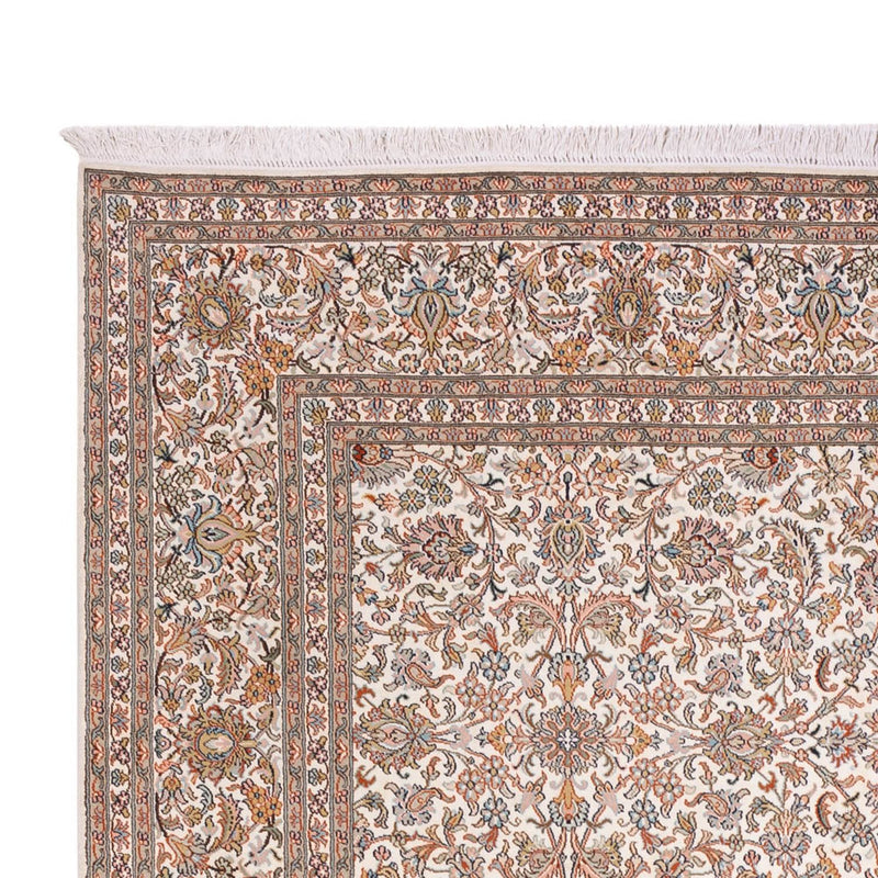 Zijden tapijt - Kashmir Silk - 318 x 216 cm - donker beige