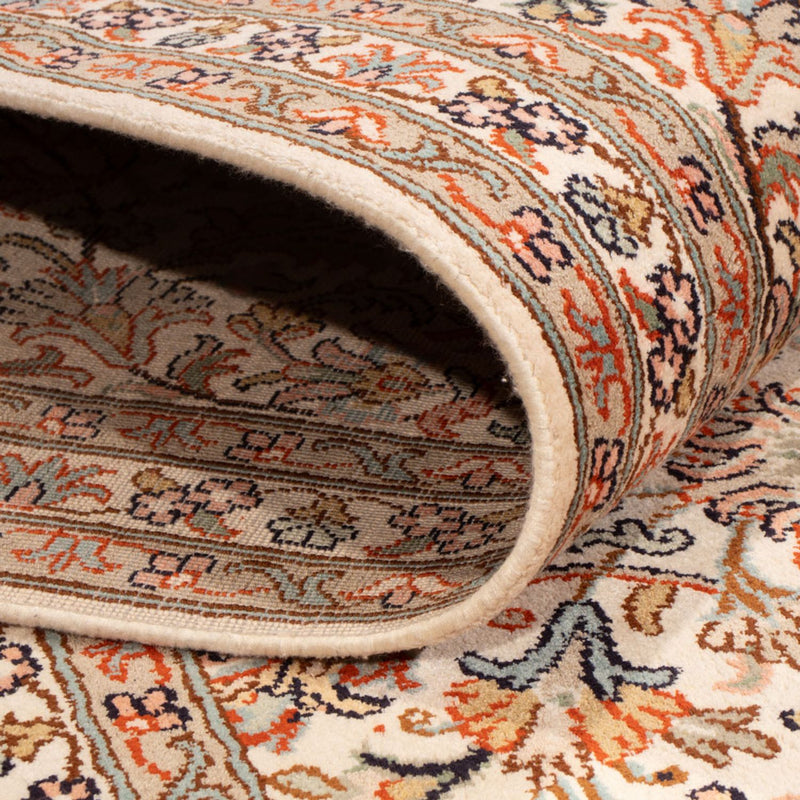 Zijden tapijt - Kashmir Silk - 318 x 216 cm - donker beige