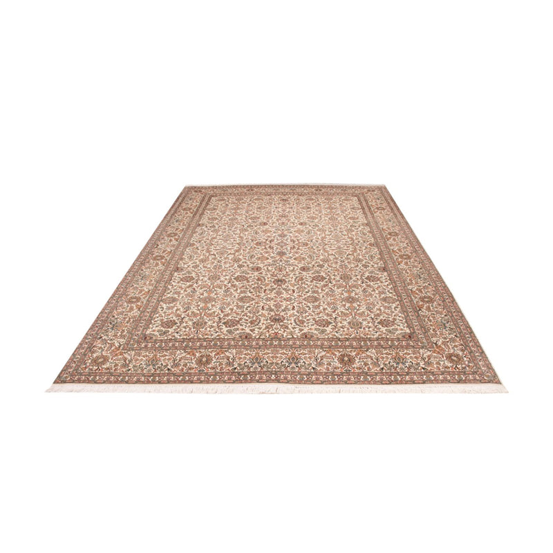 Zijden tapijt - Kashmir Silk - 318 x 216 cm - donker beige