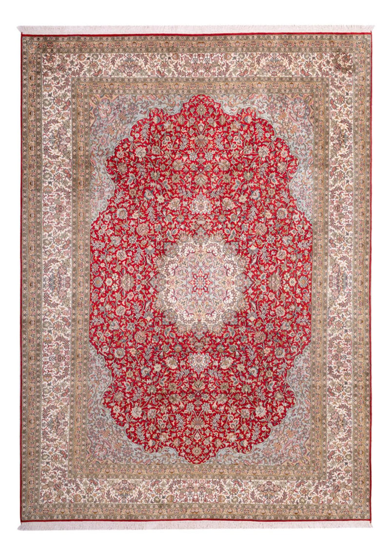 Zijden tapijt - Kashmir Silk - 303 x 220 cm - rood