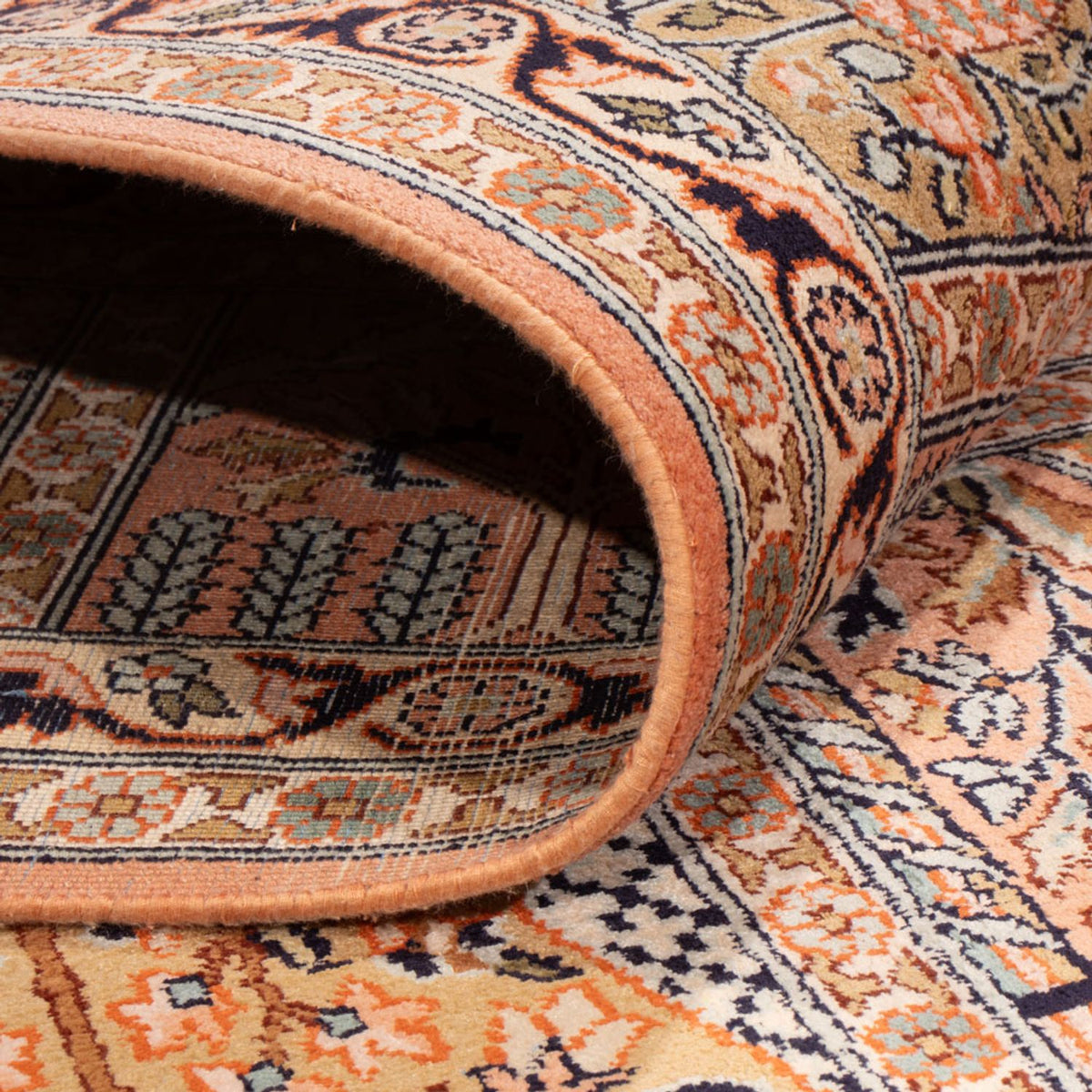 Zijden tapijt - Kashmir Silk - 317 x 221 cm - donker beige