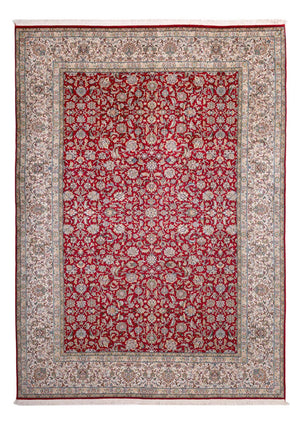 Zijden tapijt - Kashmir Silk - 302 x 216 cm - rood