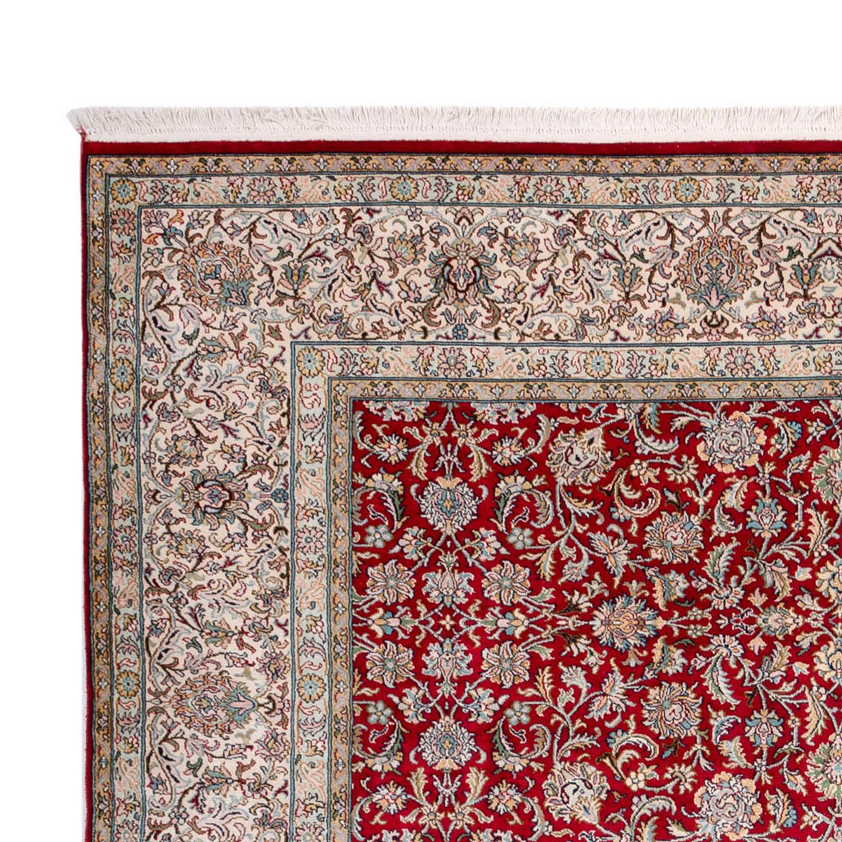 Zijden tapijt - Kashmir Silk - 302 x 216 cm - rood
