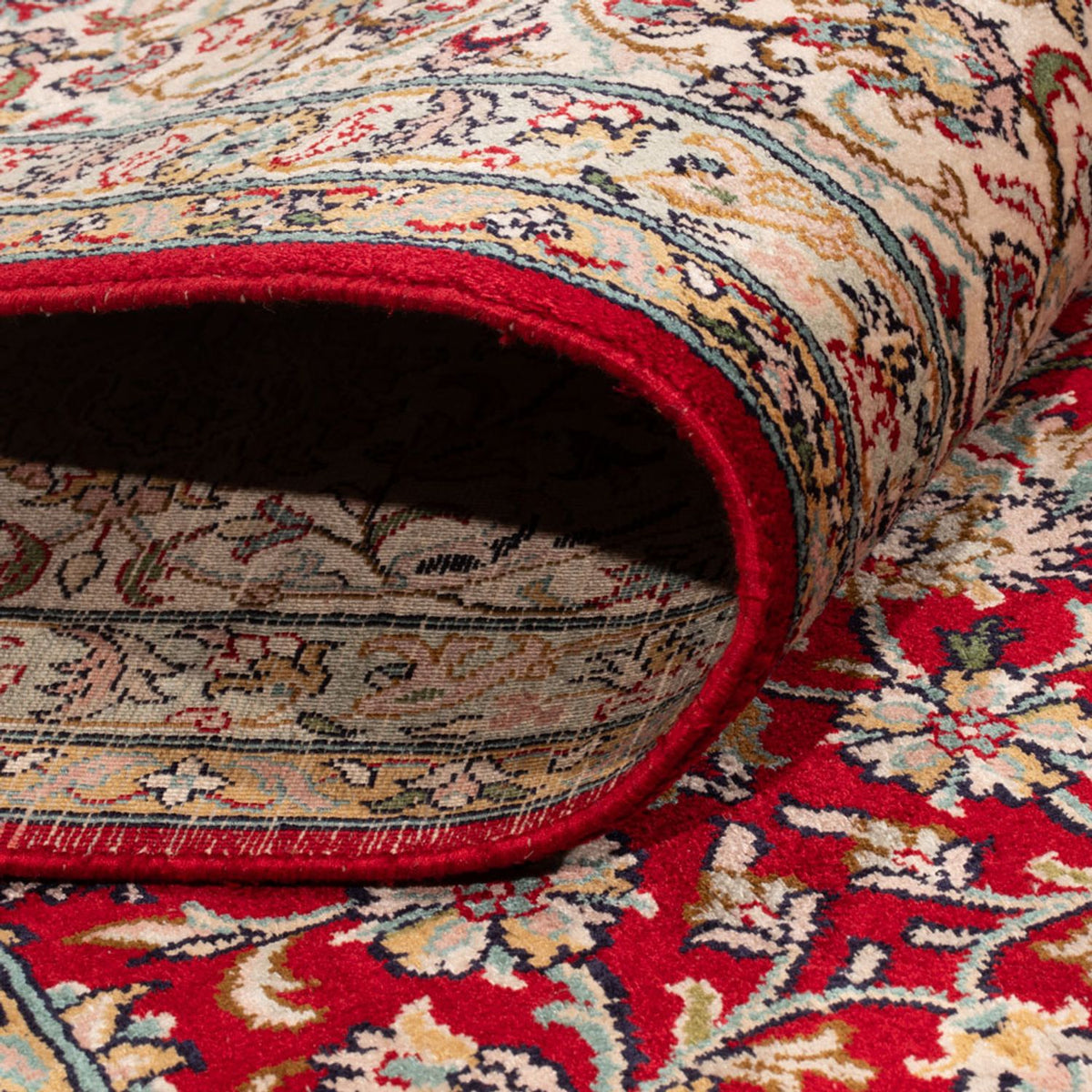 Zijden tapijt - Kashmir Silk - 302 x 216 cm - rood