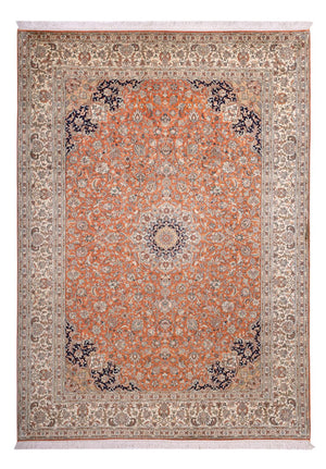 Zijden tapijt - Kashmir Silk - 306 x 220 cm - terracotta