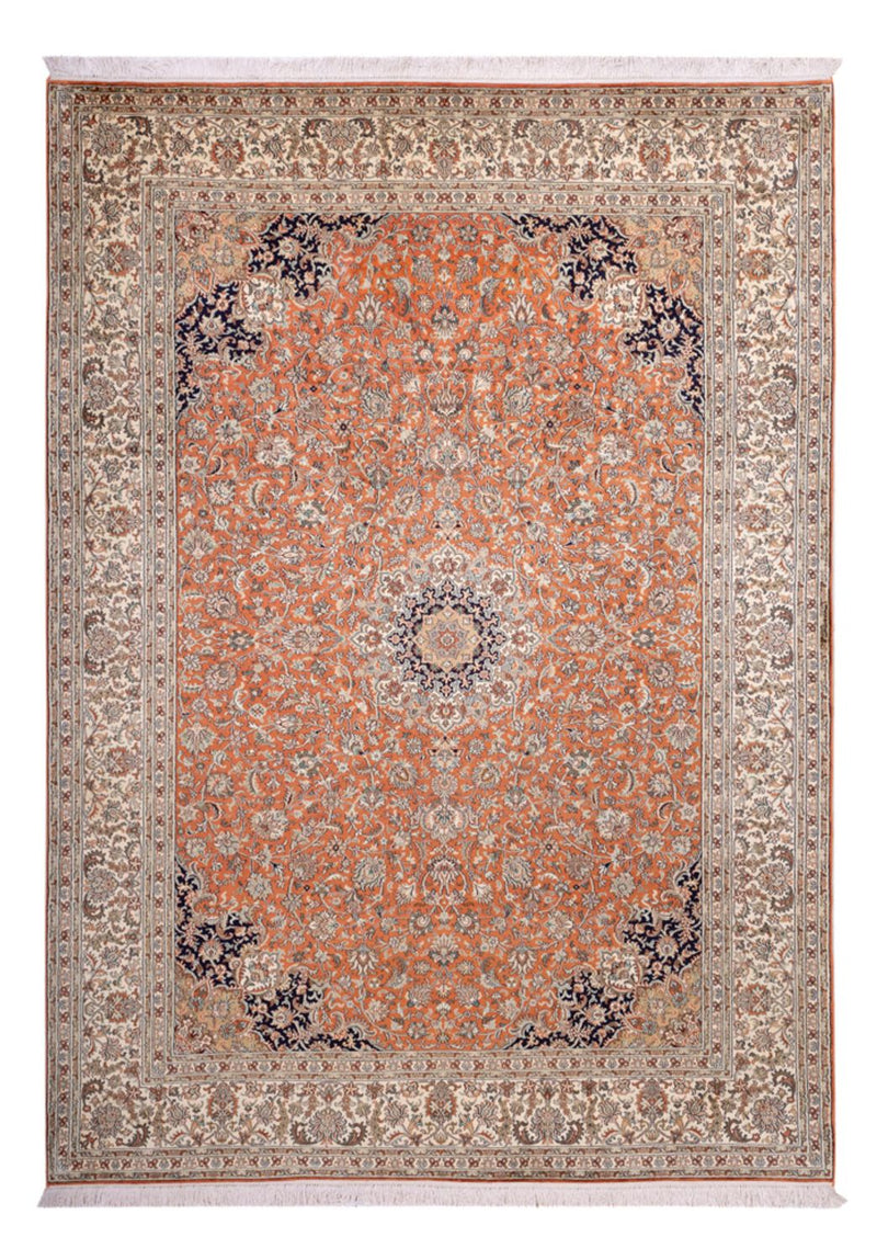 Zijden tapijt - Kashmir Silk - 306 x 220 cm - terracotta