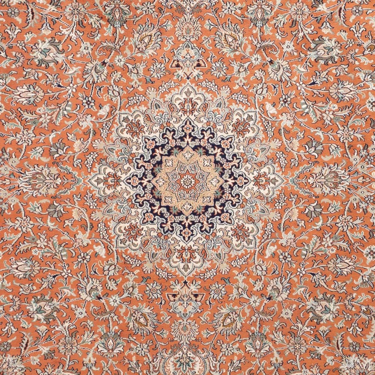 Zijden tapijt - Kashmir Silk - 306 x 220 cm - terracotta