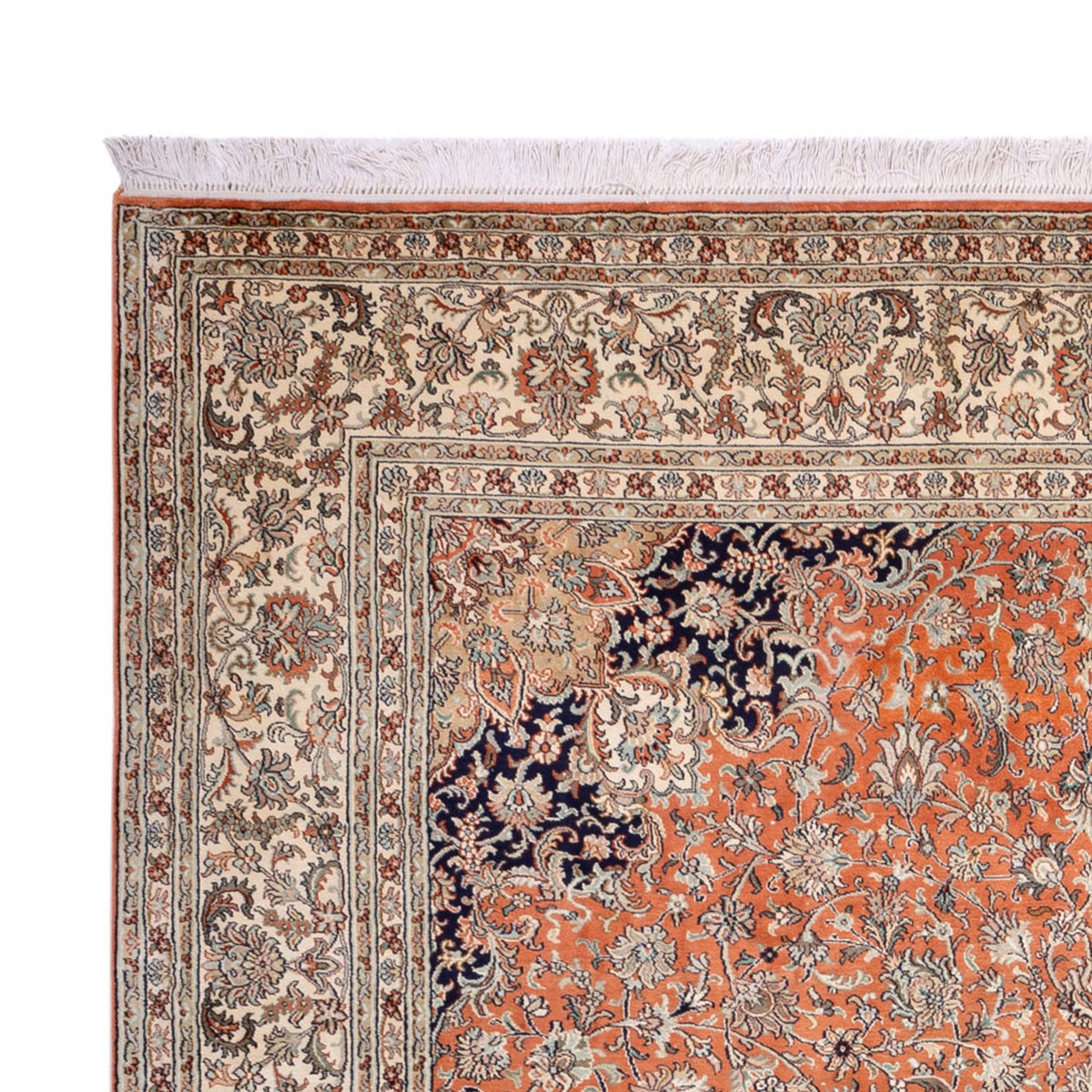 Zijden tapijt - Kashmir Silk - 306 x 220 cm - terracotta