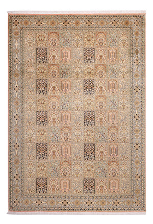Zijden tapijt - Kashmir Silk - 316 x 220 cm - donker beige