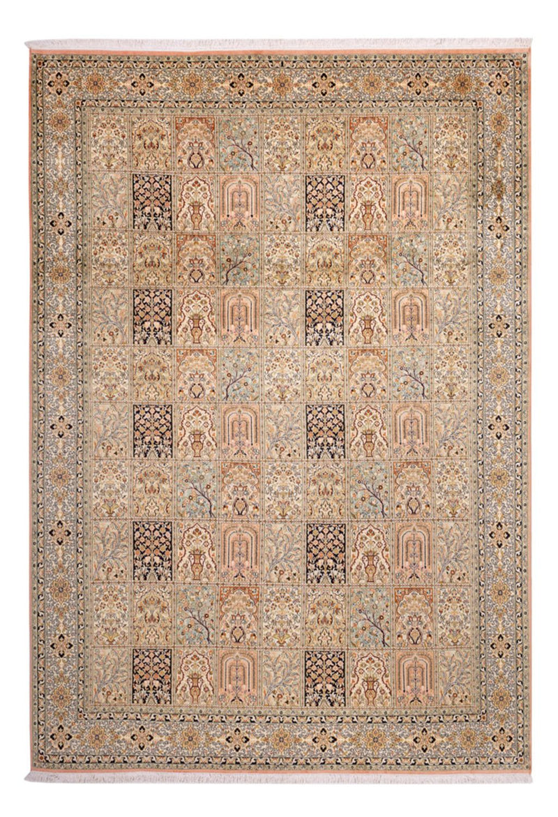 Zijden tapijt - Kashmir Silk - 316 x 220 cm - donker beige