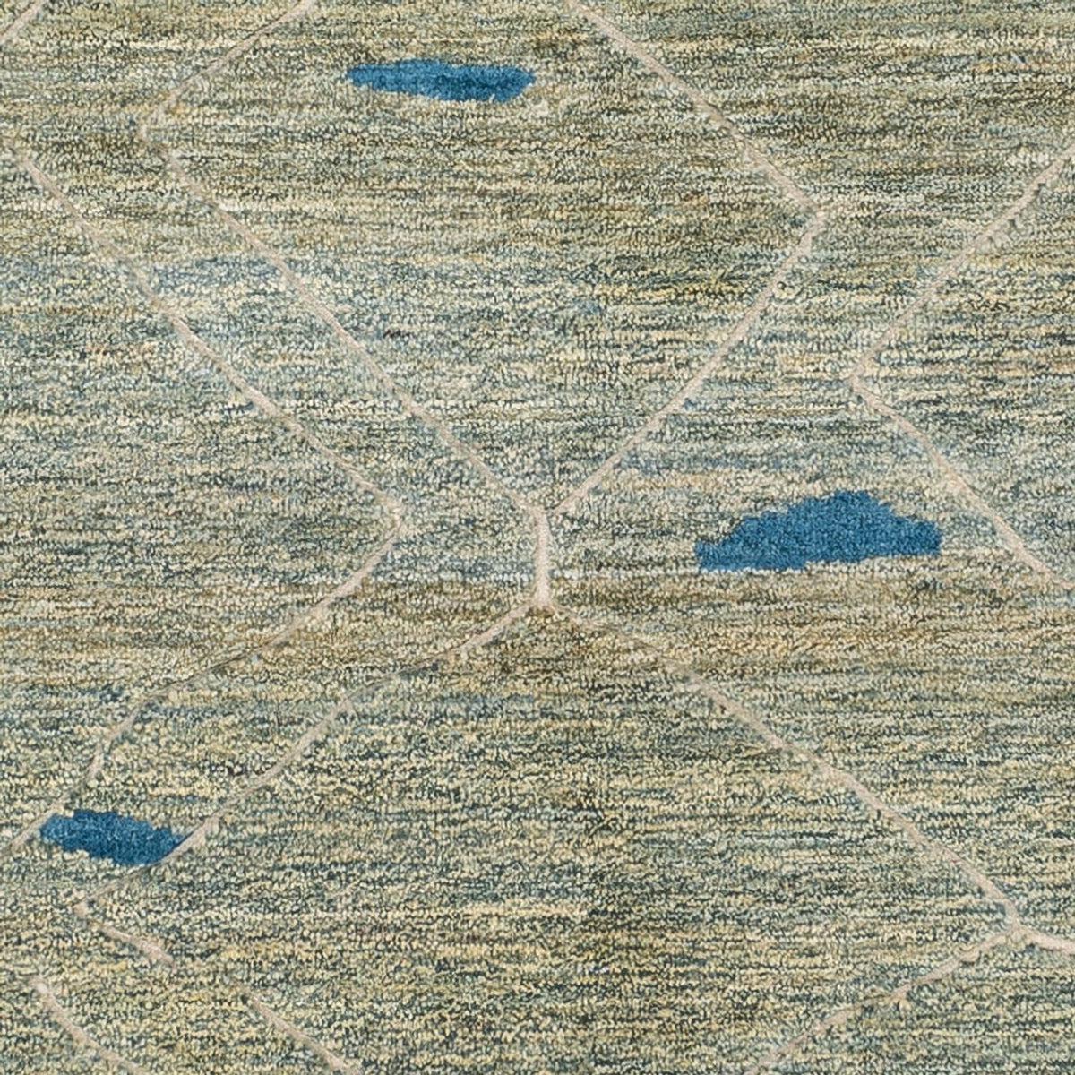 Berber tapijt - 199 x 160 cm - lichtgroen