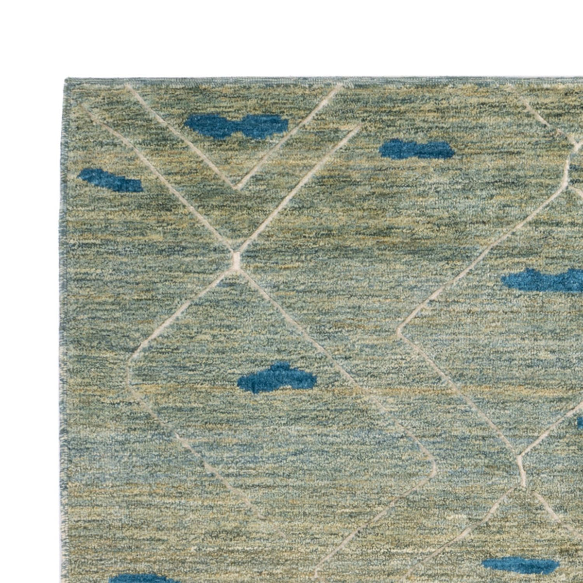 Berber tapijt - 199 x 160 cm - lichtgroen