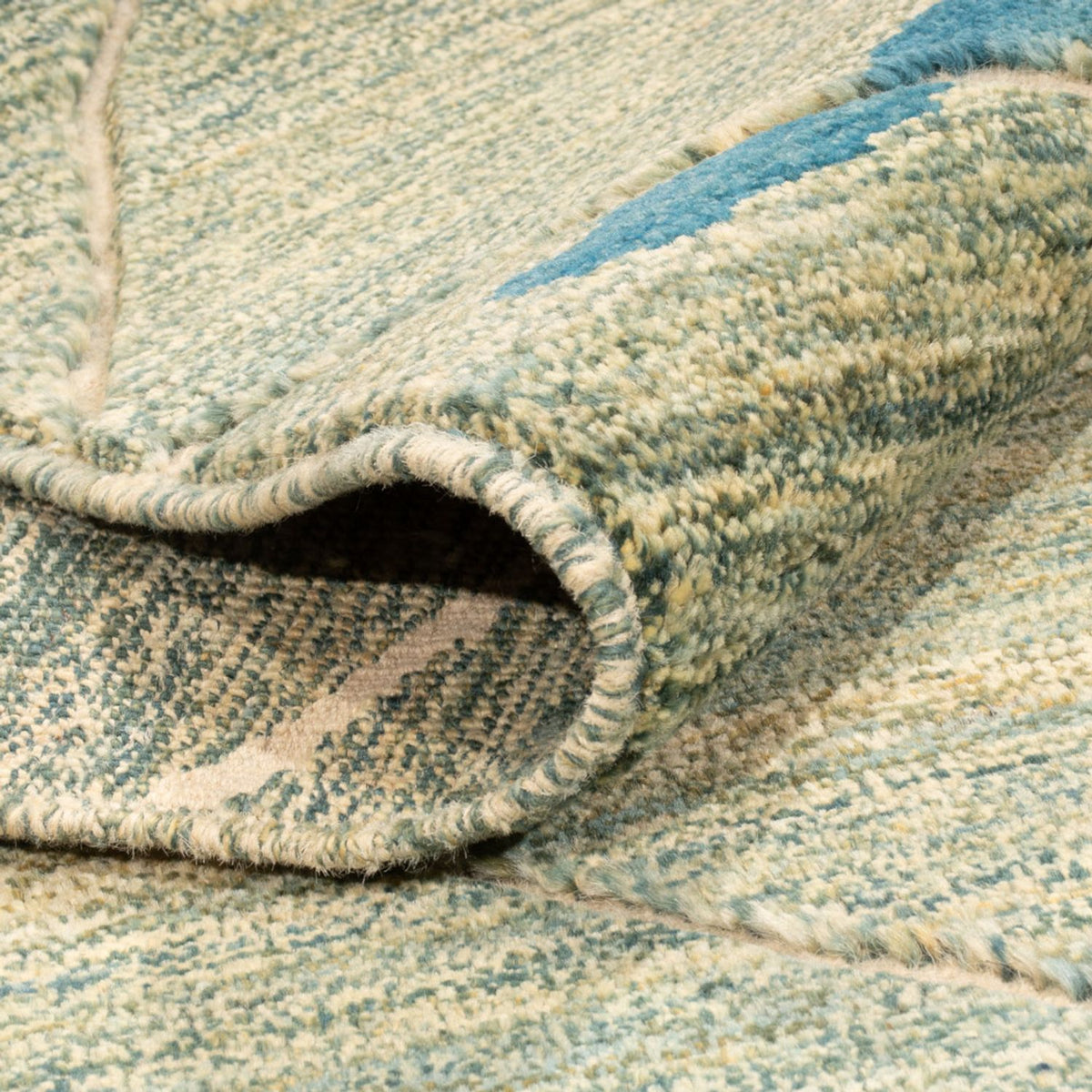 Berber tapijt - 199 x 160 cm - lichtgroen