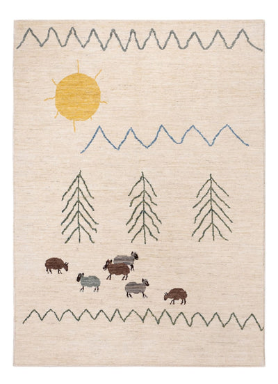 Berber tapijt 146x200cm - Wollen tapijt
