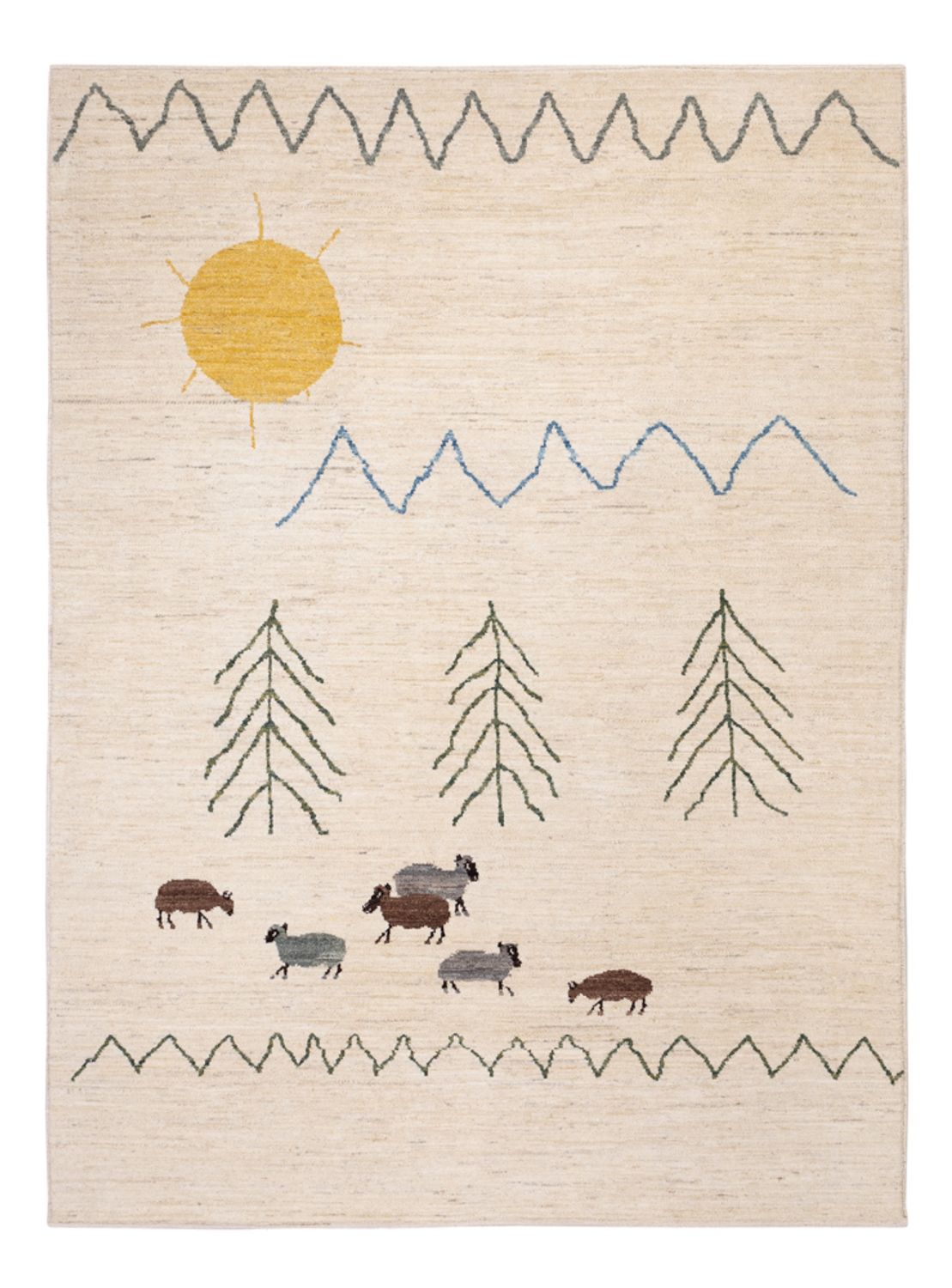 Berber tapijt - 232 x 170 cm - crème