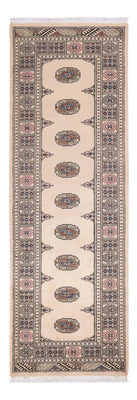 Loper Pakistaans tapijt - 234 x 76 cm - beige