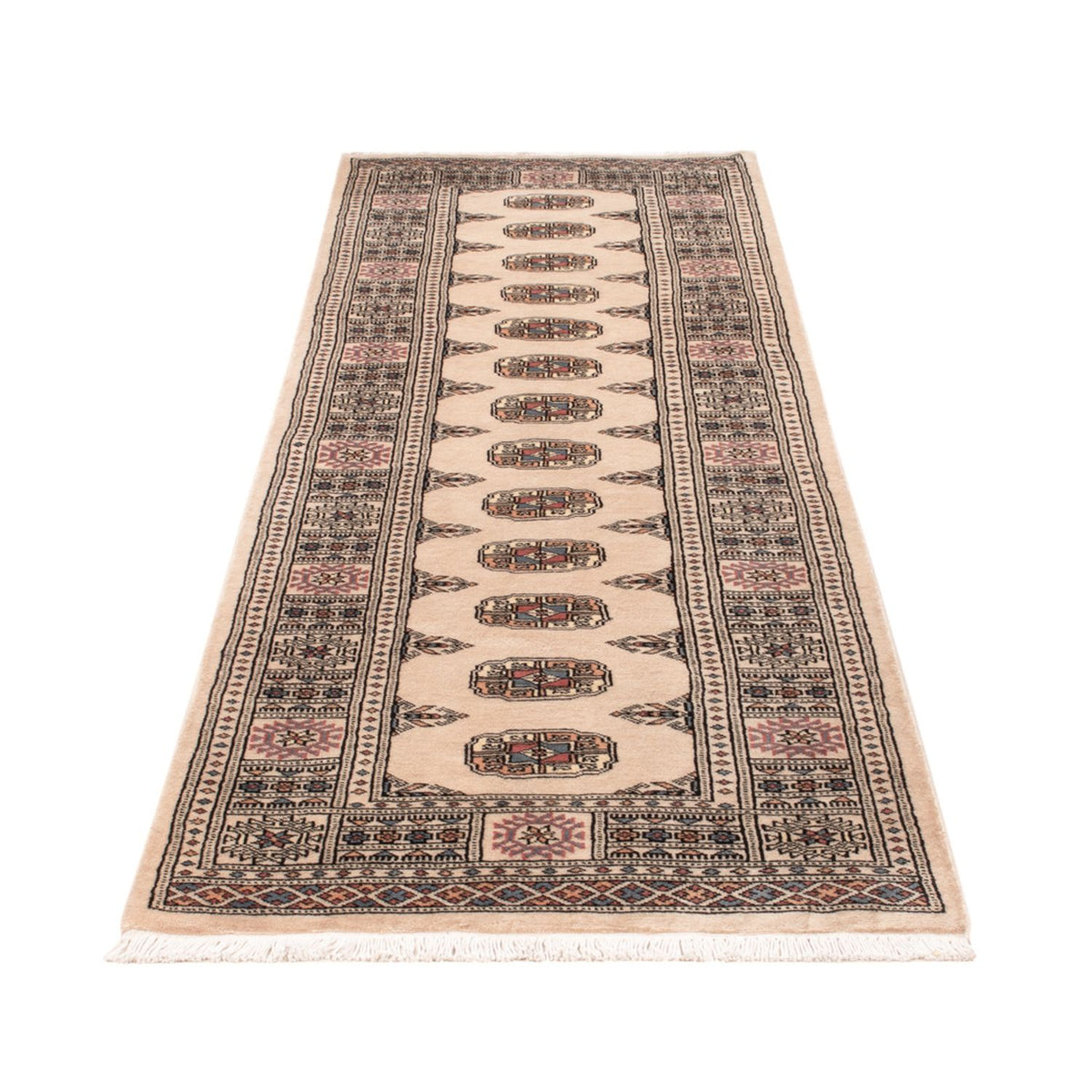 Loper Pakistaans tapijt - 249 x 77 cm - beige