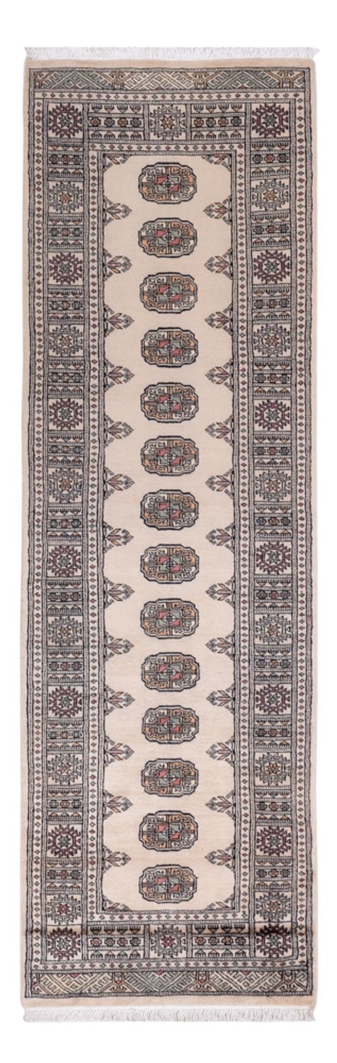 Loper Pakistaans tapijt - 254 x 77 cm - beige