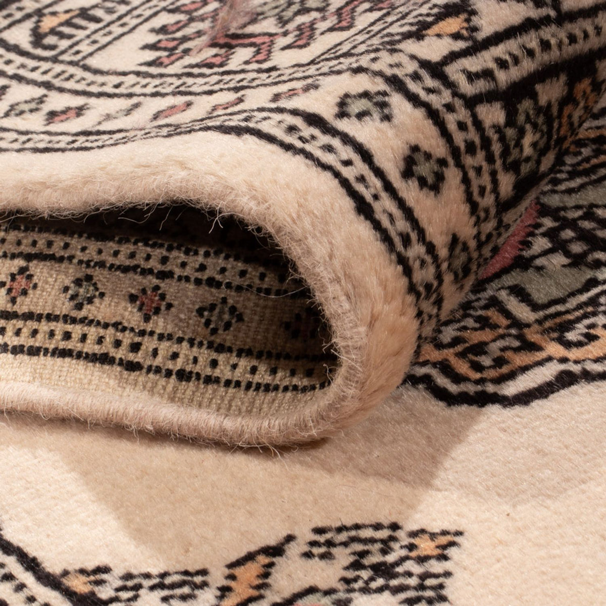 Loper Pakistaans tapijt - 254 x 77 cm - beige